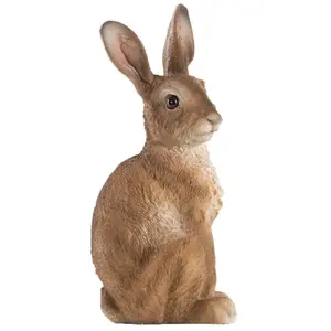 Lièvre Assis En Résine pas cher