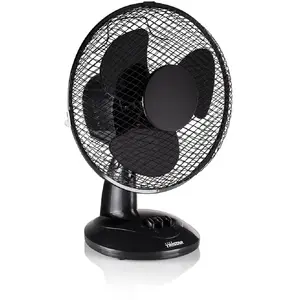 Ventilateur de bureau Tristar VE-5924 20 W 23 cm Noir - 2 positions réglables - Oscillant