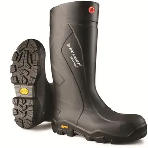 Dunlop, Chaussures de travail, Bottes de sécurité, gris foncé PUROFORT... pas cher