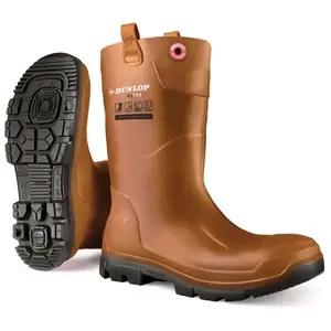 Bottes de sécurité dunlop purofort rig pro S5 sr ci cr Brun 46 pas cher