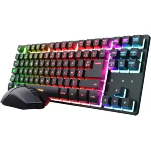 Pack clavier et souris gamer TRUST Combo TKL THADO RGB pas cher