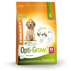 Nourriture pour chiens Fokker Puppy/Junior Medium Opti-Grow - 2,5 kg pas cher