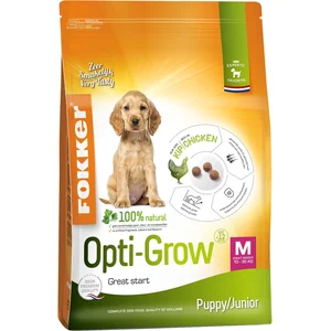 Nourriture pour chiens Fokker Puppy/Junior Medium Opti-Grow - 13 kg pas cher