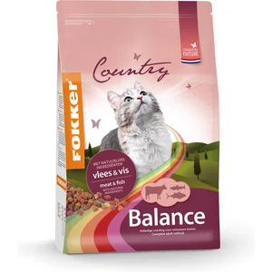 Fokker Country Balance Meat & Fish Nourriture pour chat - 10 kg pas cher
