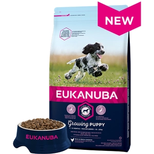 Eukanuba Chien Chiot Nourriture sèche Pour Moyenne Race Poulet 15Kg pas cher