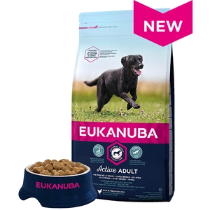 15kg Adult Large Breed poulet Eukanuba Croquettes pour chien + 3kg offerts ! pas cher