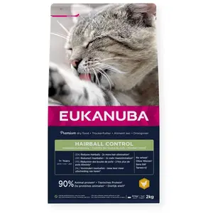 Comparateur de prix : Eukanuba Hairball Control Adult pour chat - 2 kg