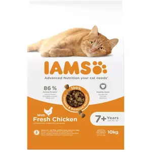 Iams Alimentation Sèche Pour Chats âgés De Nutrition Avancée 10 Kg pas cher