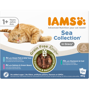 IAMS Advanced Nutrition Grain Free Sea Collection en sauce pour chat -... pas cher