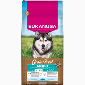 Eukanuba Hondenvoer Droog Grain Free Large Oceaanvis Adult - 12 kg pas cher