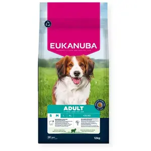 2x12kg Eukanuba Premium Nutrition Adult Small & Medium Breed agneau & riz nourriture sèche pour chiens pas cher