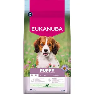 12kg Eukanuba Premium Nutrition Puppy Small & Medium Breed Agneau & Riz Nourriture sèche pour chiens pas cher