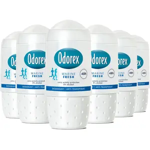 Odorex Marine Fresh Anti-Transpirant Deodorant Roller - 6x 50ml - Voor... pas cher