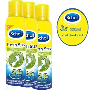 Scholl Fresh Step Voetspray - Voet deodorant - 150 ml x3 pas cher