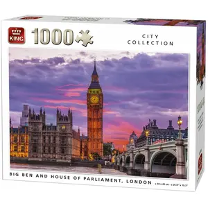 King Puzzel 1000 Stukjes (68 x 49 cm) - Big Ben Londen - Legpuzzel Ste... pas cher