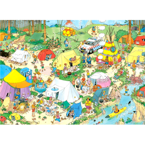 Jumbo Puzzle Jan van Haasteren Camping dans les bois 1000 pièces pas cher