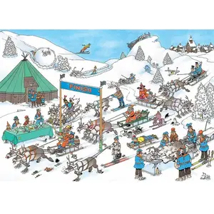 Jumbo Jan van Haasteren - La course de rennes - Puzzle de 500 pièces humoristique - Adultes