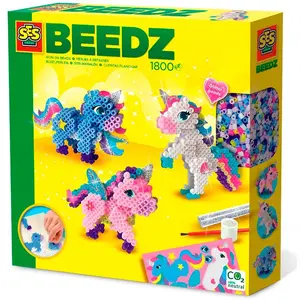 Comparateur de prix : Perles à repasser - Licornes - SES CREATIVE - Crée de superbes licornes en 3D.