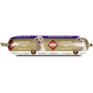 400g Saucisse Rodi agneau, riz - Pâtée pour chienVendu parzooplus-be