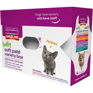 Smølke 16x80g Doux Paté Variation Box Smolke Nourriture pour chat pas cher