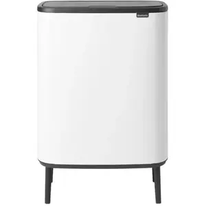 Poubelle Bo Touch Bin Hi - BRABANTIA - 1 seau intérieur - 60 L - Blanc