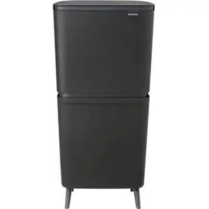 Brabantia SortUp Hi Prullenbak 25 + 10 + 10 liter - Afvalscheiding - Dark Grey