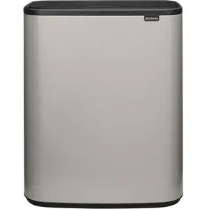 Brabantia Bo Touch Bin Prullenbak - 2 x 30 liter - Soft Grey