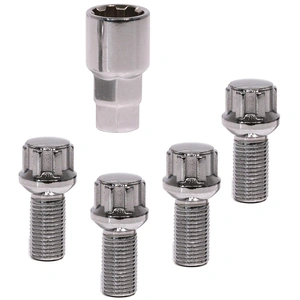 Carpoint CARPONIT 4 Écrous antivol conique modèle G - M14 x 1,5 - Chrome pas cher