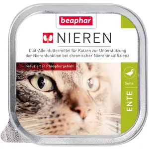 6x100g beaphar Régime rénal canard - Pâtée pour chat pas cher