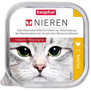 6x100g Régime rénal beaphar, poulet - Pâtée pour chat pas cher
