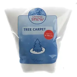 Izaneo - Tapis de Sapin de Noel Rond Neige BlancVendu pargalaxus