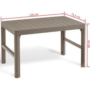 Comparateur de prix : Keter Table de jardin Lyon Cappuccino 420015
