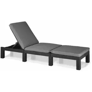 Keter Chaise longue avec coussin Daytona Graphite 441306 pas cher