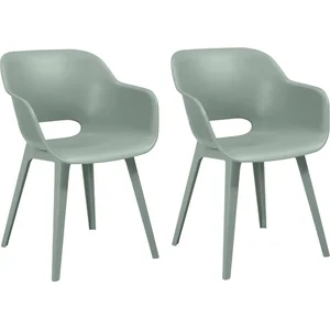 Keter Akola Tuinstoelen - 2 stuks - 56,5x55x80cm - Vintage Green pas cher