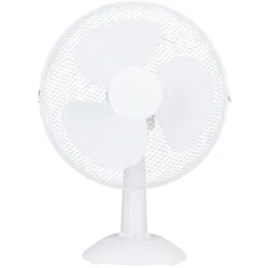 Lifetime Air Ventilateur de Table 35W - Ventilateur sur Pied - Rafraichisseur d'Air avec Poignée, 3 Vitesses et Fonction Inclinable - Silencieux 65dB - Blanc