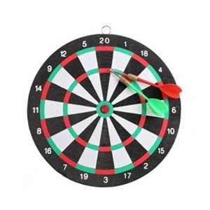 Master Darts Lifetime Dartbord - Compact - 2-zijdig - Inclusief 2 pijlen - Ø 24 cm - Zwart/Wit pas cher