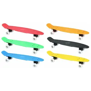 No Fear skateboard / pennyboard - geel - 57cm pas cher
