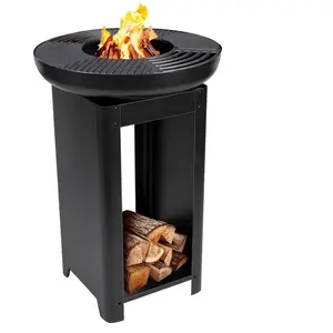 Comparateur de prix : Barbecue brasero Cuisson grill Teppanyaki 3en1 Bois ou Charbon Ø 61 x ...