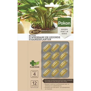 Pokon Bio Kuur voor Weerbare en Gezonde Kamerplanten - Capsules - 12 stuks - Geschikt voor alle kamer-, buitenplanten en moestuin pas cher