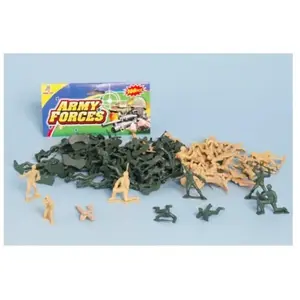Johntoy Army Soldier 100 soldats vert / brun 5cm pas cher