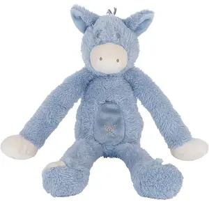 Happy Horse Ezel Denzell Knuffel 32cm - Blauw - Baby knuffel pas cher