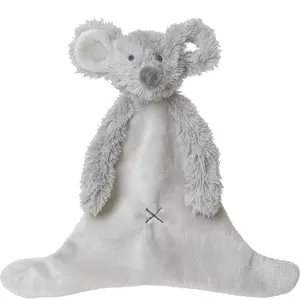 Happy Horse Muis Mindy Knuffeldoekje - Grijs - Baby cadeau pas cher