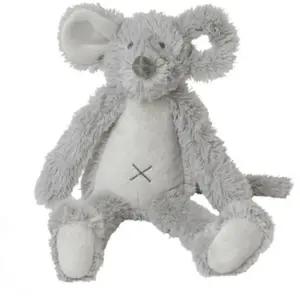 Happy Horse Muis Mindy Knuffel 30cm - Grijs - Baby knuffel pas cher