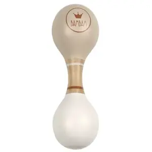 BamBam - Eco Friendly Wooden Maracas - Beige in Giftbox - Sambabal pas cher