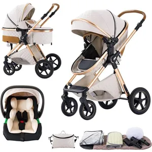 BEBBY Poussette 3 en 1 Poussettes Combinee Portable Pliant en Un ClicP... pas cher