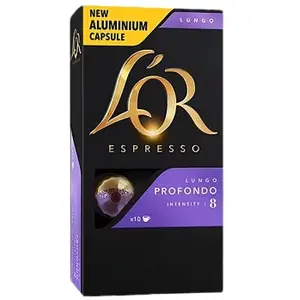 Pack de 10 capsules Maison du Café L'Or Espressp Lungo Profundo Intensité 8 pas cher