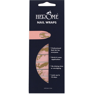 Herome Herôme Nail Wraps pink et gold marble