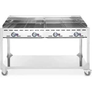 Hendi GreenFire Gasbarbecue - 4 branders - RVS
