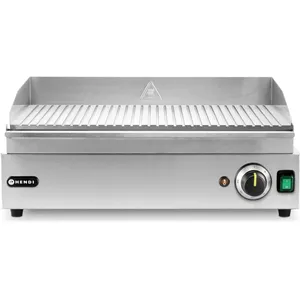 Hendi Gril électrique plaque de cuisson rainurée 527 x 404 mm 2400 W pas cher