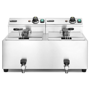 Hendi - Friteuse avec robinet Masterpro 230V 7kW 2 x 8L 209301 pas cher